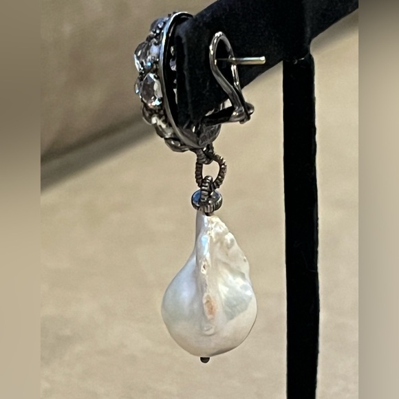 Judith Ripka SINGLE Earring Sterling & Pearl Pierced - Picture 4 of 13